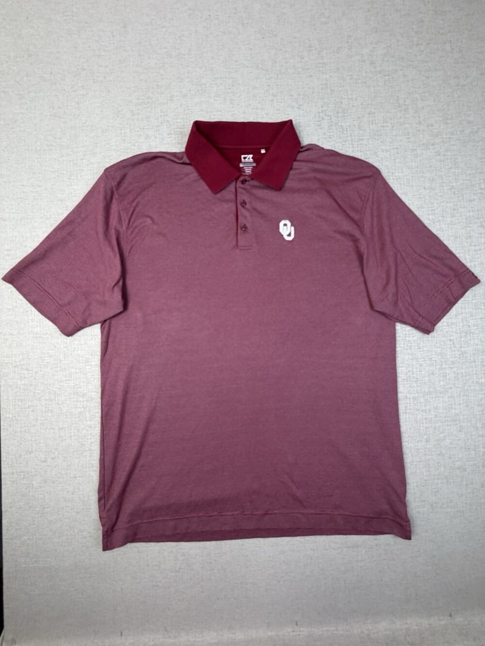 Cutter & Buck Men’s 3XL OU Oklahoma Sooners DryTec Golf Polo Maroon